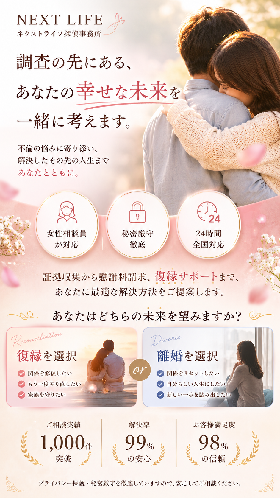 ネクストライフ探偵事務所 調査の先にある幸せな未来を一緒に考えます